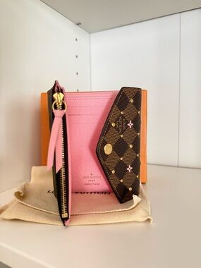 Louis Vuitton Victorine Wallet Pink Floral Studded